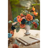 Artificial Flowers Wedding Rustic Teal Fall Combo For Diy Wedding Centerpieces Bouquets Combo Decorations