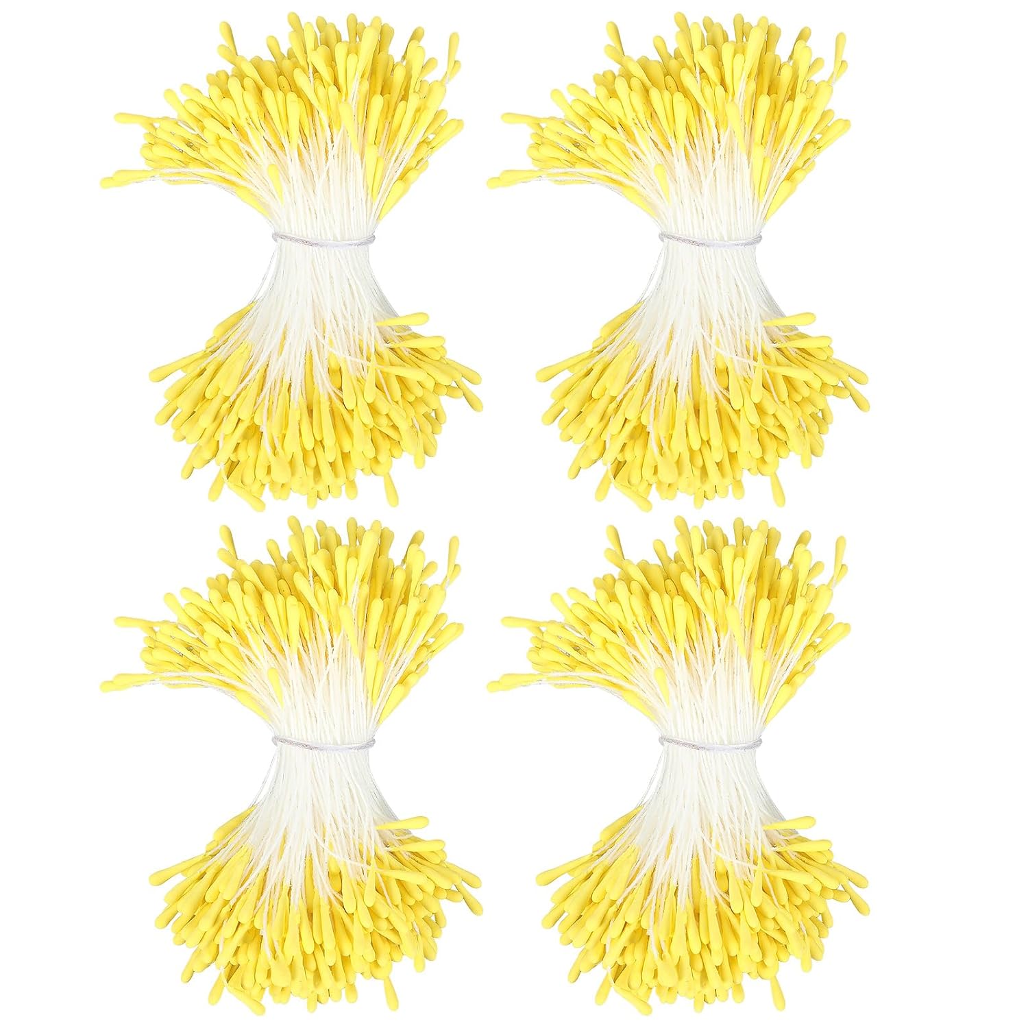 1600Pcs Double Heads Flower Stamen, Matte Stamens For Flower Making, Stamens For Crafts Artificial Pearlized Floral, Scrapbook Decoration For Artificial Flowers Diy Wedding Party Home Scrapbook