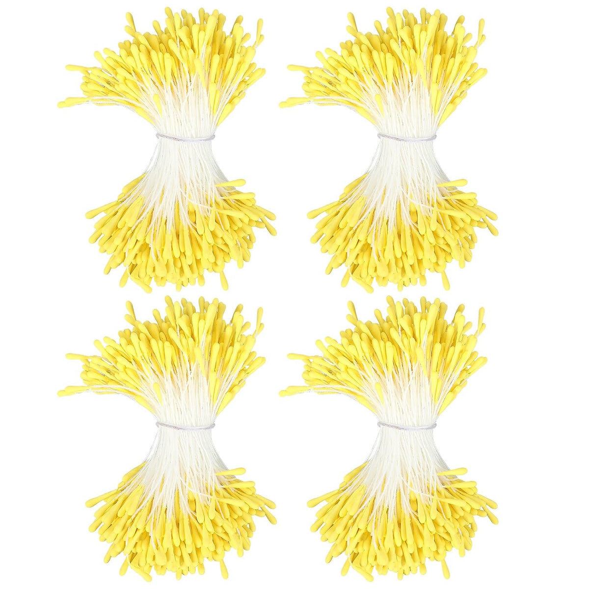 1600Pcs Double Heads Flower Stamen, Matte Stamens For Flower Making, Stamens For Crafts Artificial Pearlized Floral, Scrapbook Decoration For Artificial Flowers Diy Wedding Party Home Scrapbook