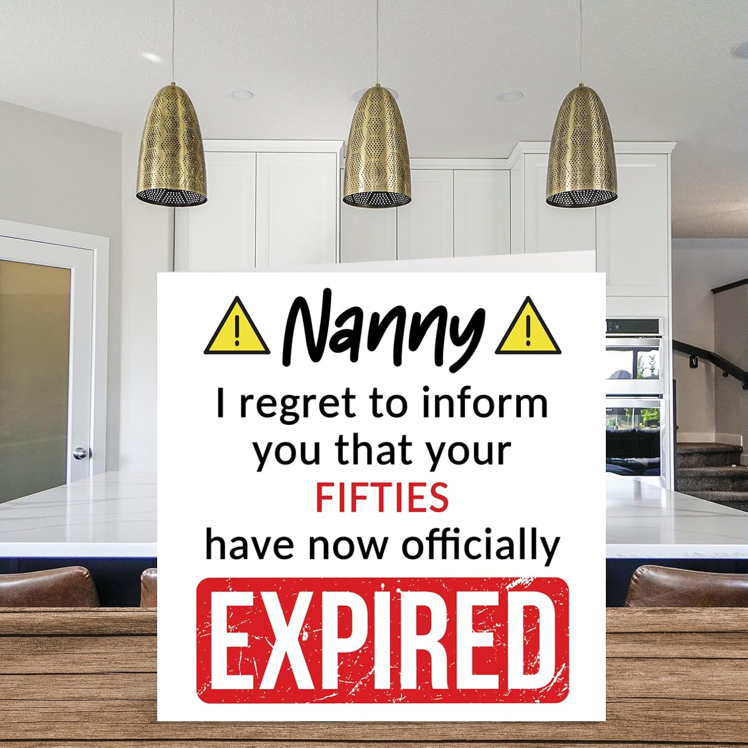Funny 60Th Birthday Cards For Nanny - Your Fifties Have Expired - Happy Birthday Card For Nanny Nan From Grandson Granddaughter, 5.7 X 5.7 Inch Banter Joke Humour Bday Greeting Cards Gift