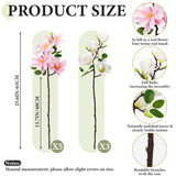 8 Pcs Artificial Magnolia Flowers Stem For Spring Decoration Faux Fake Flora Stems Beautiful Magnolia Office Hotel Home Decor Accent Pieces(Pink, White)