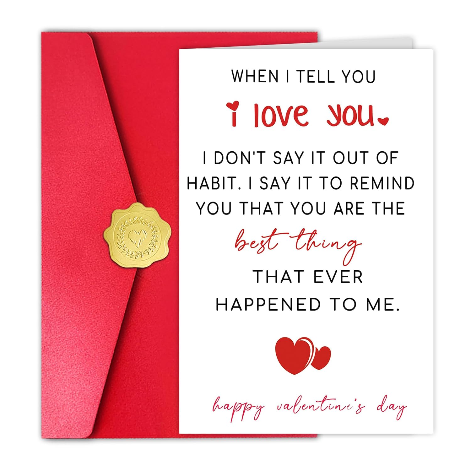 Romantic Valentine’S Card For Husband Wife, Happy Valentines Day Card For Boyfriend Girlfriend, When I Tell You I Love You