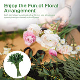 50 Pcs 13'' Rose Stems With Leaves, Fake Flower Stems, Faux Green Leaves Stems, Floral Arrangement Supplies, Diy Artificial Flowers Tools For Bouquet Wedding Party