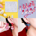 3 Pack Easter Earring Molds For Resin, Easter Bunny Molds Silicone Egg Epoxy Resin Casting Mold With 200Pcs Metal Hook For Keychain Jewelry Pendant Diy Earring Supplies