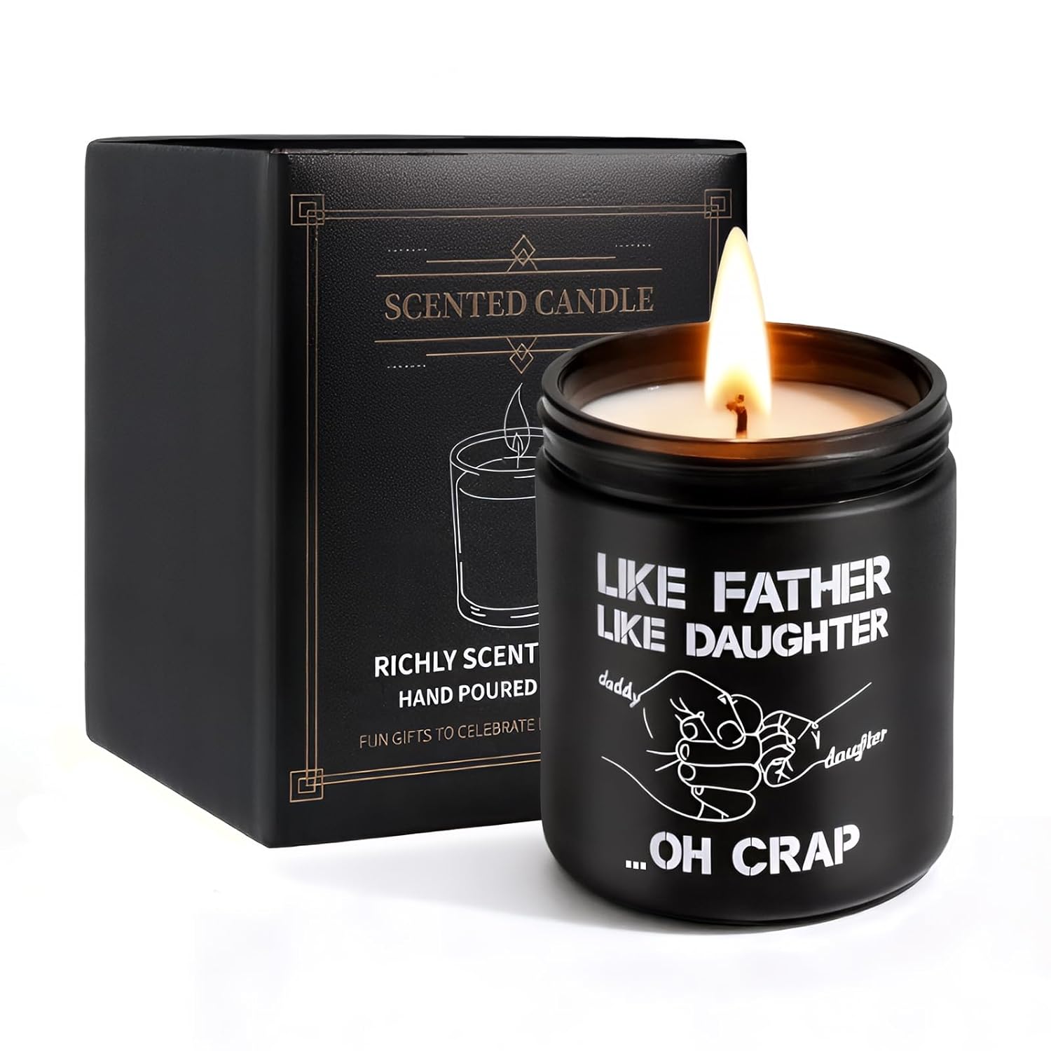 Like Father Like Daughter Candle Gift For Dad From Daughter, Lavender Pine Scented Candle 7Oz Soy Wax Aromatherapy Candle,Gift For Daddy, Daughter, Father’S Day, Birthday