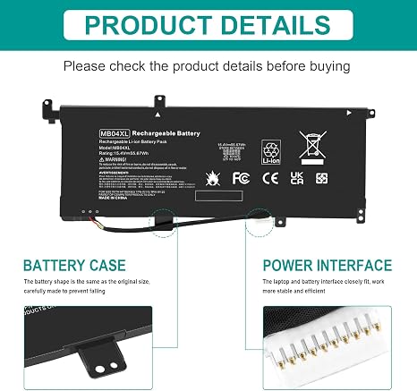MB04XL Replacement Laptop Battery for HP Envy X360 15-AQ M6-AQ Series 843538-541