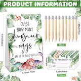 112 Pcs Baby Shower Games Guess How Many Dinosaur Eggs Game Sign 100 Small Guessing Games 10 Hb Pencils 750Ml Milk Bottle Baby Shower Game Favors For Guests Gender Reveal Party Favor