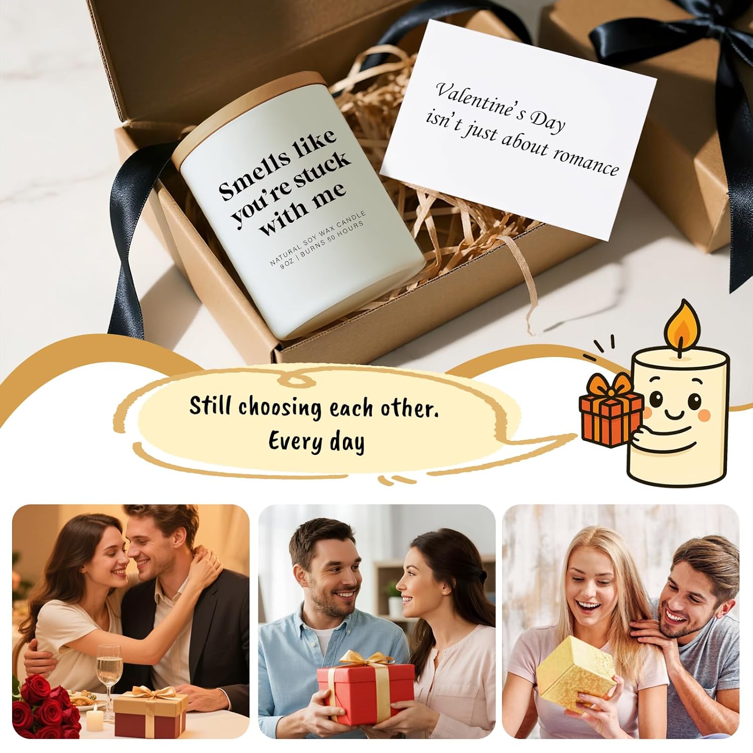 Gifts For Him Her Couple Valentine’S Day Candle Funny Romantic Relationship Gift For Girlfriend Boyfriend Wife Husband, Anniversary Birthday Gifts For Women Men Long-Term Couples Valentine Candle
