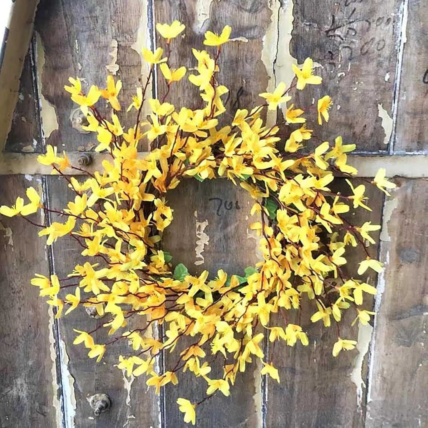 3Pcs Artificial Flowers Vine 5.9Ft Silk Flower Garland Yellow Spring Garland Decor Fake Hanging Artificial Jasmine Vines For Indoor Outdoor Home Wall Party Wedding Arch Decoration