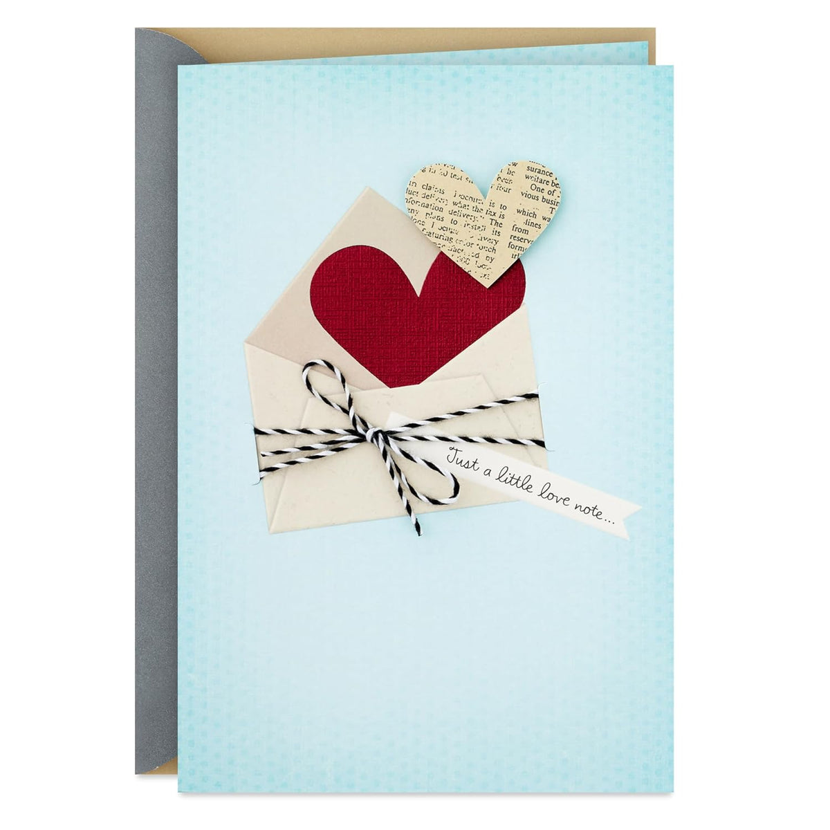 Hallmark Valentine's Day Card (Heart in Envelope) for Anniversary, Romantic Birthday, Everyday Love, Sweetest Day