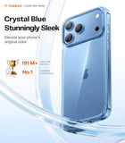 iPhone 18 Pro Crystal Glacier Blue Case 6.3 Inch Anti Yellowing Protective Cover