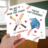 48 Pcs Baseball Valentines Gifts For Kids, Baseball Valentines Day Cards With Envelope For Class Exchange, School Valentine Day Greeting Card Bulk For Sports Party Prizes Favor Supplies