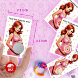Find The Baby To Win Girl Scratch Off Game, Easy To Play Silly Games, Funny Idea, Baby Shower Ice Breaker Activity. Raffle Cards, Pink Pacifier, Set Of 40 Cards Made In Usa