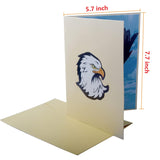 Soaring Free Eagle 3D Pop-Up Memorial Greeting Card,Father'S Day Card, For Son'S Husband'S Friend Congratulations To Retired Army And Eagle Scout Gift With Envelope And Note Card 5“ X 7”