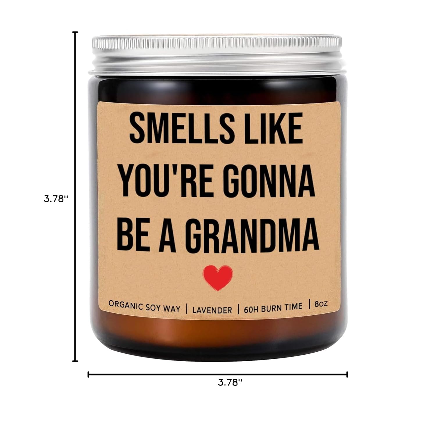 Smells Like You'Re Gonna Be A Grandma Candle - Pregnancy Announcement Candle - Promoted Grandma Candle - Gifts For Mom- Aunt - Baby Announcement Candle - Lavender Scented Candles - Soy Wax Candle