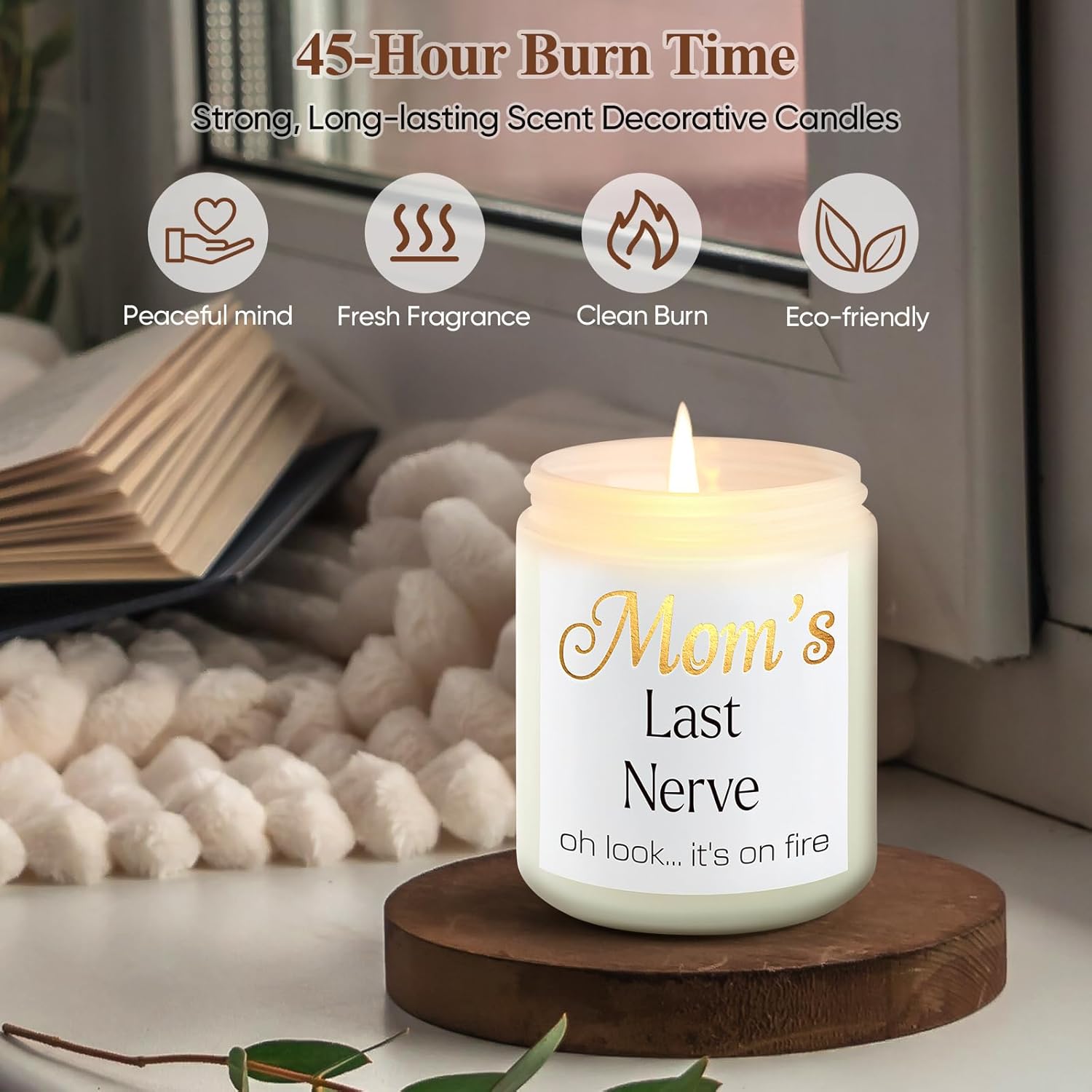 Mom'S Last Nerve Candle-Best Mom Gifts,Gifts For Mom From Daughter Son-Funny Mom Gifts,Mom Birthday Gifts,Mothers Day Gifts,Christmas Gifts,Valentine'S Day For Mom Stepmother Adoptive Mother