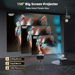 L80 4K Projector, WiFi Bluetooth, 1500 ANSI, 1080P, Auto Focus, 200" Display