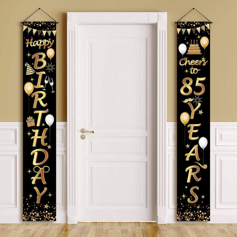 2 Pieces 85Th Birthday Party Decorations Cheers To 85 Years Banner Por