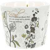 Pavilion Gift Company Friend - Single Wick 8 Oz Soy Wax Candle 100% Lead-Free Cotton Wick in Stoneware Vessel (66372)