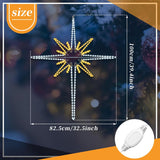 Large Christmas Bethlehem Star, Lighted Star Of Bethlehem, Led Christmas Star Lights Plug In Rope Light For Outdoor Indo
