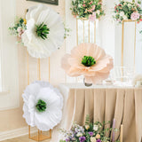 3 Pcs 15.7 Inch Valentine Giant Paper Flowers Artificial Flower Decoration 3D Paper Decorations For Wall Birthday Party Wedding Banquet Background Arrangements Photography Props(White)