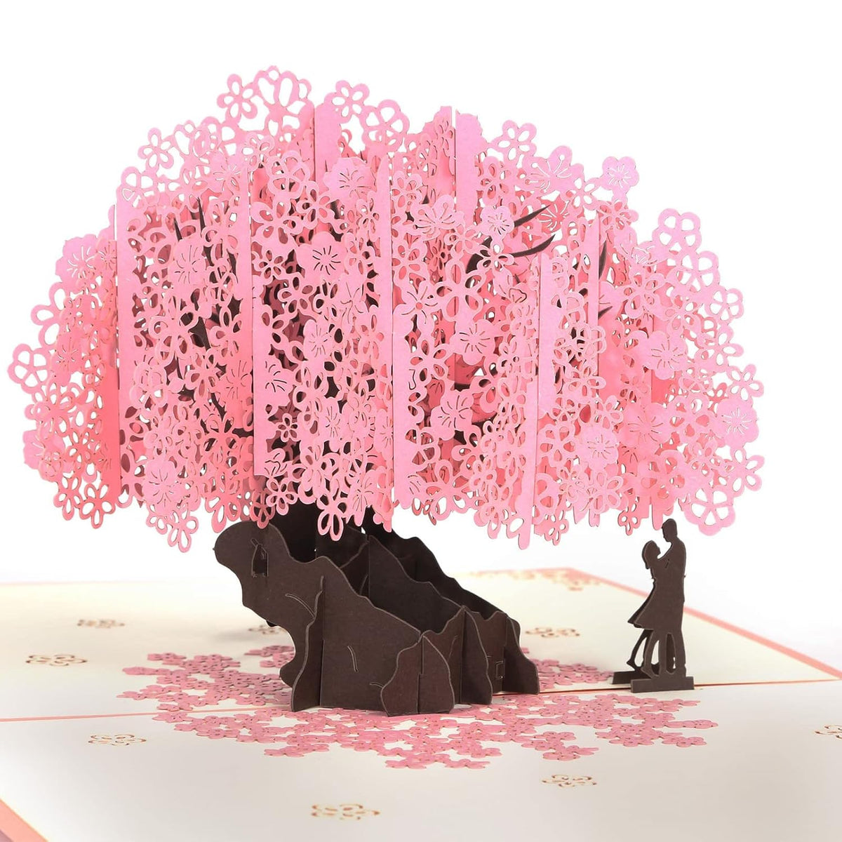 Cherry Blossom Pop Up Wedding Anniversary Card, 3D Love Card, Valentines Gift For Her, With Envelope And Blank Note