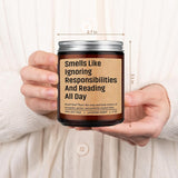 Scented Candle, Book Lover Gifts For Women, Men - Funny Bookish Gifts For Book Lovers, Readers - Cool Valentines Day, Birthday, Reading Themed Ideas For Bookworms, Reader, Librarian, Booklover