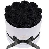 17 Flowers In A Luxury Suede Box, Birthday Gifts For Women, Preserved Flowers, Mothers Day Roses Gift For Mom, Black