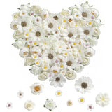 Mini Artificial Flower Heads Fake Flowers Small Silk Daisy Peony Flower Heads For Crafts Spring Diy Headwear Wreath Graduation Wedding Bridal Party Decoration