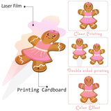 Gingerbread Christmas Cupcake Toppers Pink Gingerbread Theme Party Decorations 48Pcs Gingerbread House Candy Cane Cupcake Picks Winter Holiday Cake Decor For Merry Christmas Party Supplies