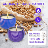 2 Pack Scented Candles, 4.4 Oz Aromatherapy Candles For Home Scented, Lavender And Apple Cinnamon, Natural Soy Candles, Portable Small Jar Candle Set For Travel, Spa, Bath, Yoga, Home Decor Candle
