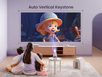 S27 Mini Projector, 1080P Support, WiFi/Bluetooth, 270° Stand, Auto Keystone