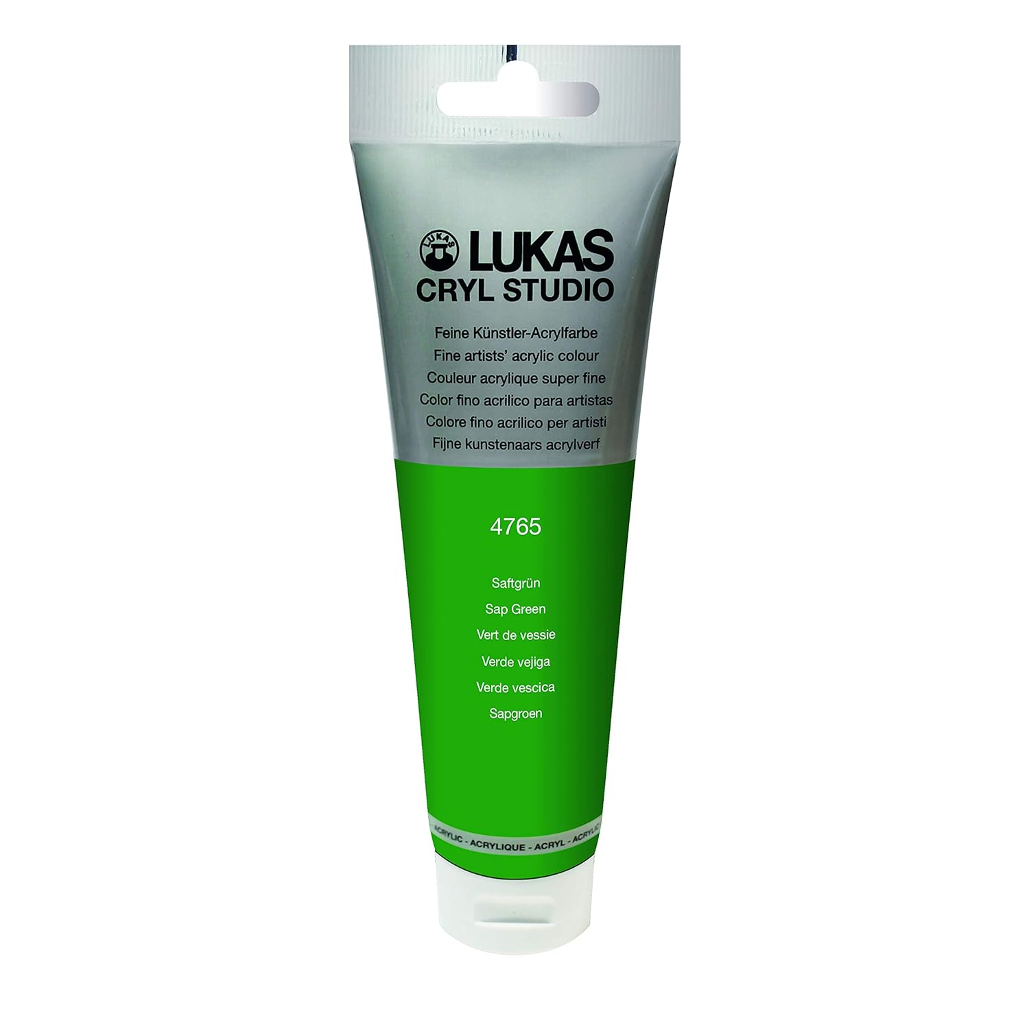 Lukas CRYL Studio Artist Acrylic Paint, Sap Green, 125 ml Tube - High Pigment Acrylic Paints for Canvas Painting, Large Scale Works - Medium-Viscosity, Water-Mixable, Fast Drying