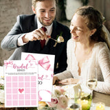 Bridal Shower Games 30 Guests, Bingo Bridal Shower Wedding Games For Reception, Rehearsal Dinner Engagement Party Activities Game Card/Hl 009