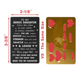 Stepdaughter Gifts Bonus Daughter Birthday Card - You Are Love More Than You Know - Step Adopted Girls Gifts From Stepmom Stepdad, Like A Daughter Wallet Card