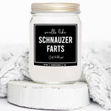 You Nique Schnauzer Lover - Dog Fart Candle 8Oz - White, Black Schnauzer Gifts For Women, Men - Schnauzer Mom & Dad Gifts, Schnauzer Decor, Ornament, Items (Lavender & Vanilla)