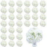 65Pcs White Flowers Hydrangea Artificial Flowers Bundle Ivory White Fake Flowers Faux Hydrangea Silk Flowers With Stems Perfect For Weddings Centerpieces Wreath Home Garden Party Decoration