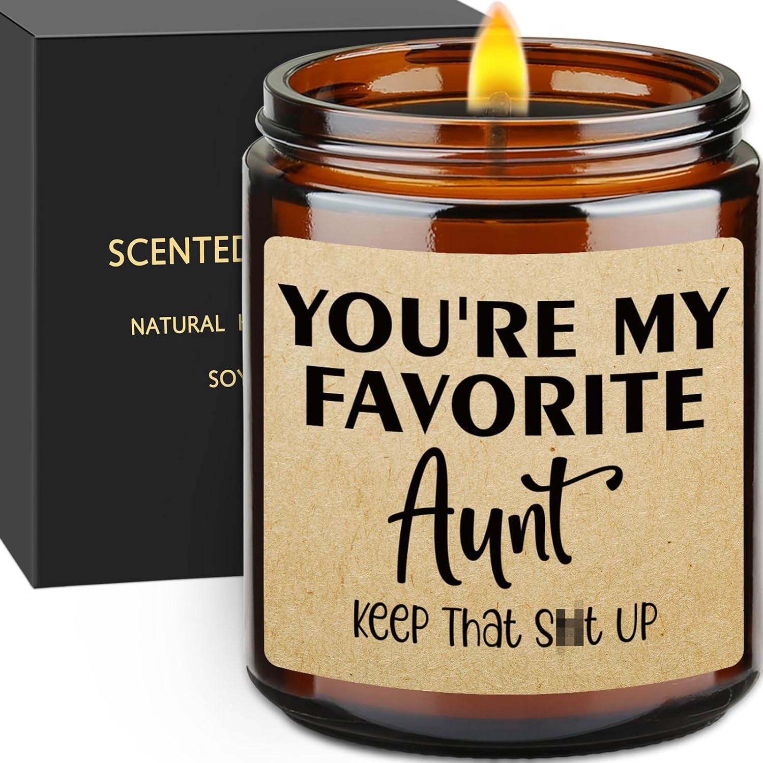 Birthday Gifts For Auntie, Aunt Present From Niece, Thank You Gifts For Women, To Be Aunt Announcement Candle, Promoted To Aunt, Pregnancypresent For Sister - Scented Candle