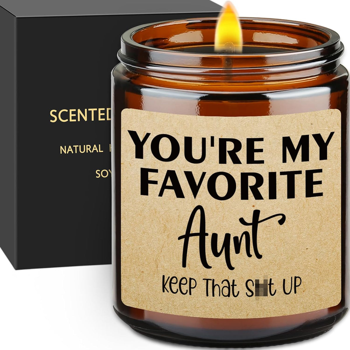 Birthday Gifts For Auntie, Aunt Present From Niece, Thank You Gifts For Women, To Be Aunt Announcement Candle, Promoted To Aunt, Pregnancypresent For Sister - Scented Candle