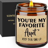 Birthday Gifts For Auntie, Aunt Present From Niece, Thank You Gifts For Women, To Be Aunt Announcement Candle, Promoted To Aunt, Pregnancypresent For Sister - Scented Candle