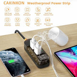Outdoor Waterproof Power Strip 3 Outlets 6FT Weatherproof Extension Cord with Overload Protection