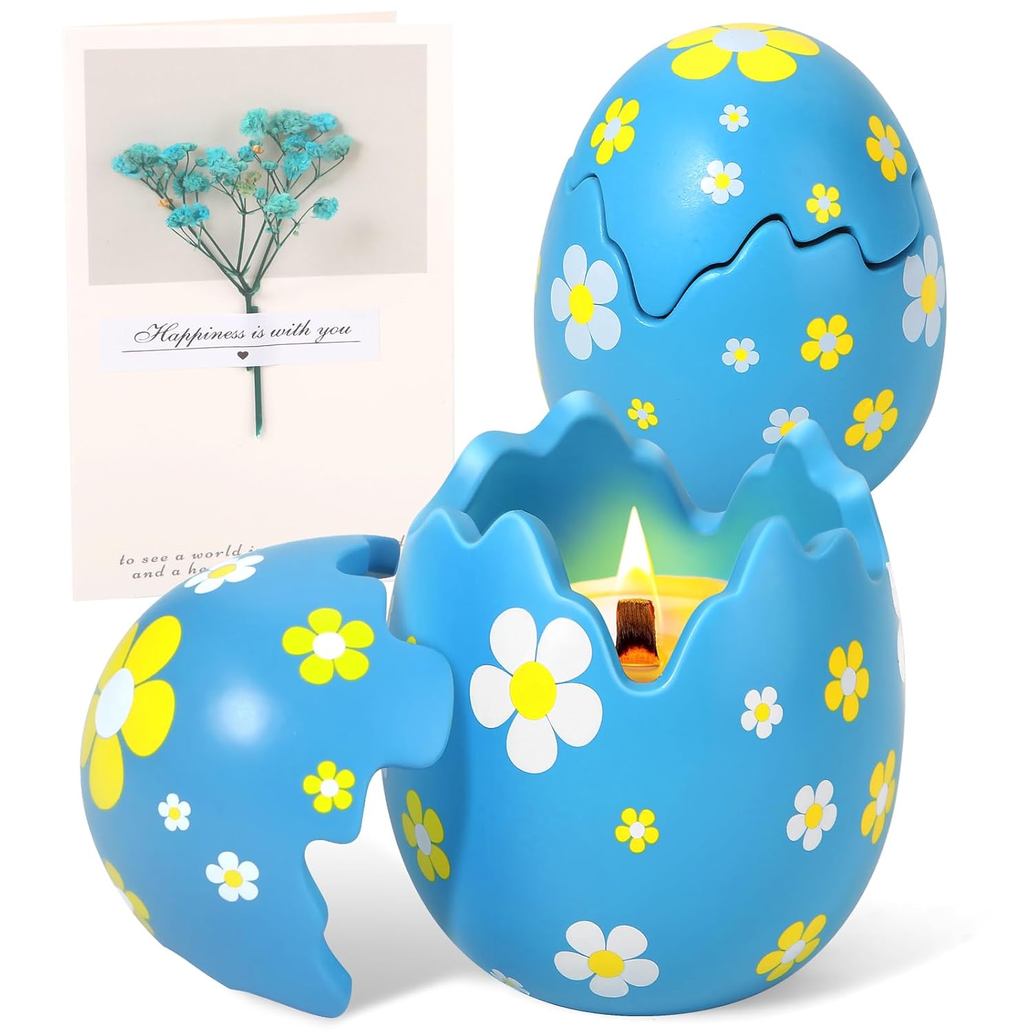 Bluebell Scented Candle For Women - 8.8Oz Spring Scented Candle With Natural Wood Wick, Long-Lasting Burning Soy Candles For Home, Spring Home Decorations Indoor, Perfect Gifts For Women