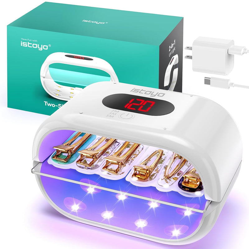 Two-Sided Uv Resin Light, Uv Light With Digital Display And Longer Time Setting(2M,3M,5M),Split Usagable, Large Uv Lamp For Resin Curing, Jewelry Making, Diy Craft