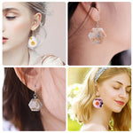 12 Pcs Earring Resin Molds - Epoxy Resin Molds - Silicone Jewelry Mold With Hole - Casting Molds In Various Shapes And Sizes For Earrings, Pendants, Keychains, Jewelry Making, Diy Crafting