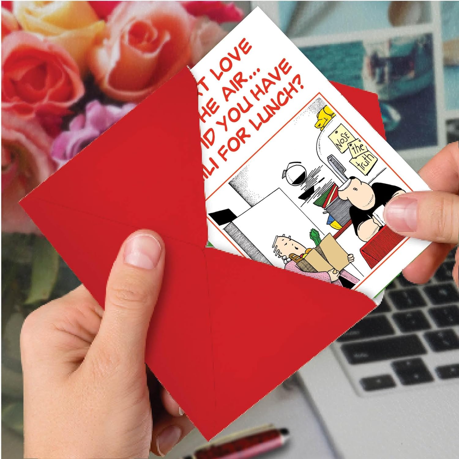 - Valentine'S Day Love Greeting Card With 5 X 7 Inch Envelope (1 Card) Holiday, Chili For Lunch 2231