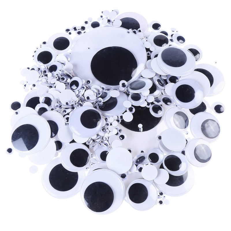 988 Pieces 5Mm -100Mm Black Wiggle Googly Eyes With Self-Adhesive For Craft An