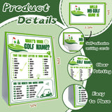 Funny Golf Theme Game Cards Set, What'S Your Golf Name Game, Including 1 Sign And 30 Stickers, Perfect For Birthday Party Activities