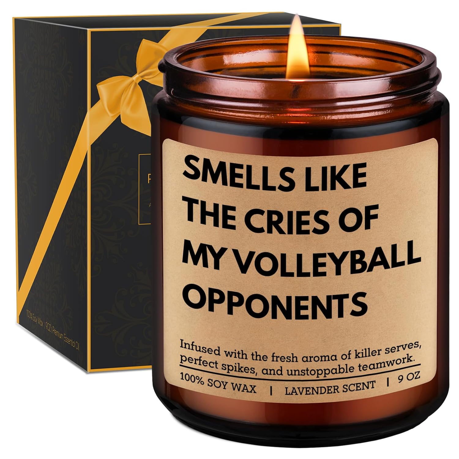 Scented Candle - Volleyball Gifts For Teen Girls, Team - Volleyball Accessories, Stuff For Girls, Coach - Funny Valentines Day, Birthday Gifts Ideas For Volley Ball Players, Teens, Boys, Women