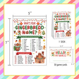 What'S Your Gingerbread Name For Baby Shower Game, Christmas Party Decorations, Pack 1 Sign And 30 Name Stickers, Christmas Baby Shower Games, Gender Neutral Party Supplies(Wsmzyx02)