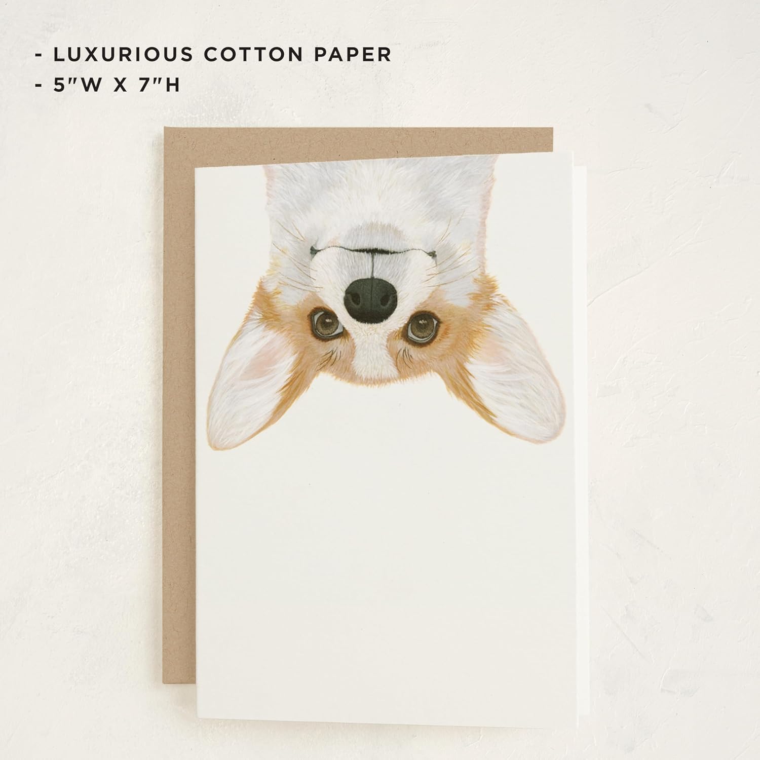 Corgi Dog Greeting Cards – 5 Pack Of Folded 5X7 Blank Greeting Cards On Paper With Matching Envelopes | All Occasion Stationery Set For Valentine'S, Birthdays, Thank You, Congratulations Notes